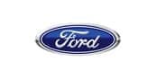 Blue oval Ford logo with the word Ford written in white cursive letters, surrounded by a silver border.