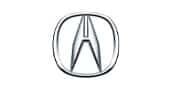 Acura logo: A stylized, silver â€œAâ€ resembling a caliper inside an oval, symbolizing precision and quality, on a white background.