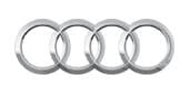 Four interlocking silver rings arranged horizontally on a white background.